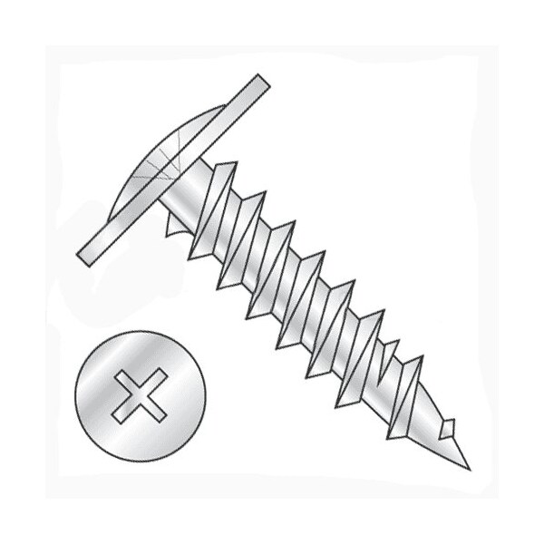 Newport Fasteners Drywall Screw, #8 x 1 in, Steel, Truss Head Phillips Drive, 100 PK 645559-100 - main